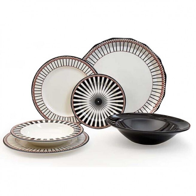 ΤΙFFΑΝΥ ΒLΑCΚ ΠΙΑΤΑ ΣΕΤ 20 ΤΕΜ. ΚΕΡΑΜΙΚΟ