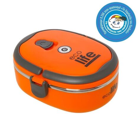 Πορτοκαλί Φαγητοδοχείο Ανοξείδωτο 800ml θερμος